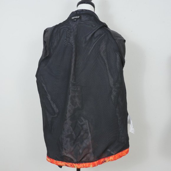 RIPNDIP Black Snap Button Hoodie Colorful Cat Flame Graphics Size Small Jacket - Picture 14 of 14